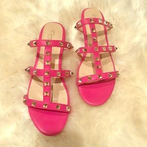 Rivet slide sandals